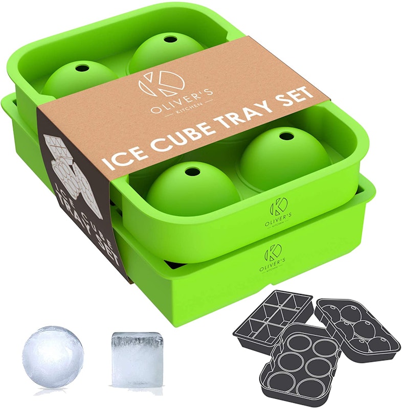  LessMo Ice Cube Tray with Lid - 2 Pack Large Silicone