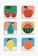 EAST END PRINTS Cork Backed Fruit Design Coasters 1