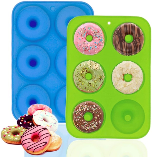 2 Pack Food Grade Silicone Donut Molds 1