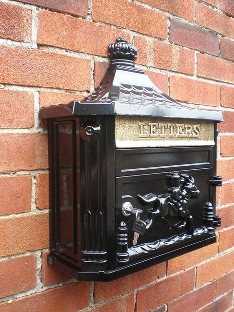 Black Aluminium Post Box 3