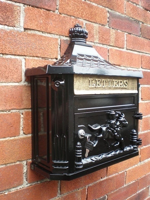 Black Aluminium Post Box 3