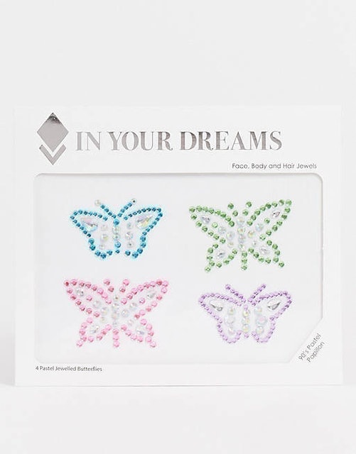 90's Pastel Papillion Butterfly Face & Hair Gems 1