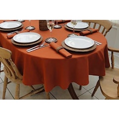 Terracotta Oval Tablecloth