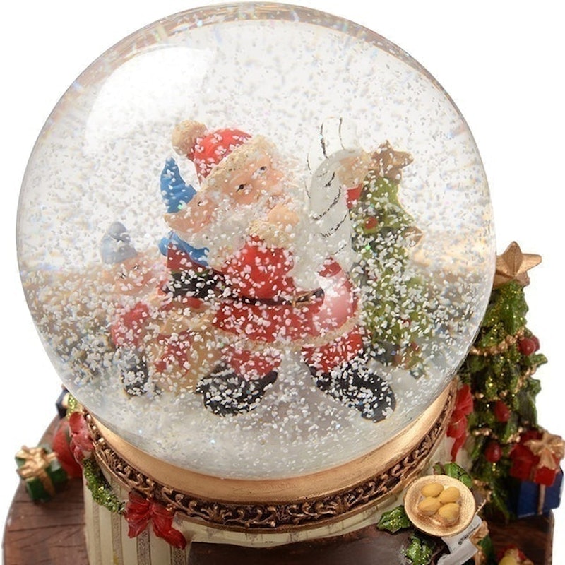 Animated Snow Globe With Pre-Lit Fireplace 2