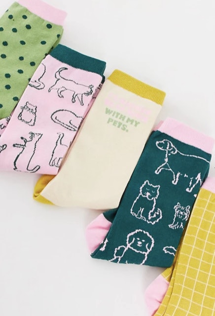 With My Pets Mixed Dog Print Sock Multipack 2
