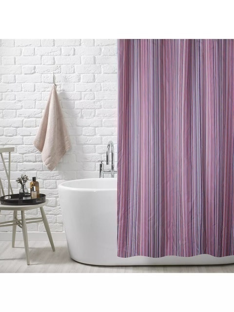Stripe Recycled Polyester Shower Curtain 2