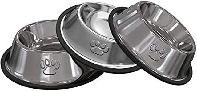 3-Piece Stainless Steel Cat Bowl Set 1