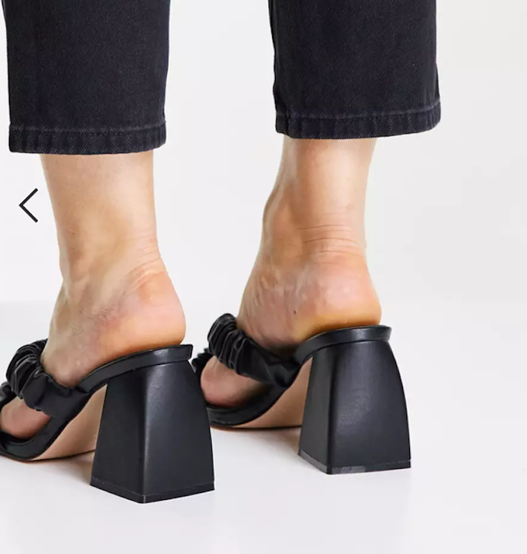 Wide Fit Elsa Cross Strap Heeled Mules 2