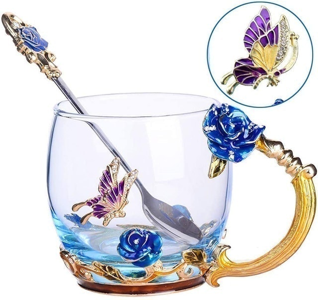 Flower Glass Tea Cup 1