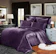 MiMi's Warehouse Collection 6-Piece Silk Satin Duvet Quilt Cover Bed Set 1
