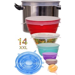 2. Thetis Home Blue Silicone Stretch Lids