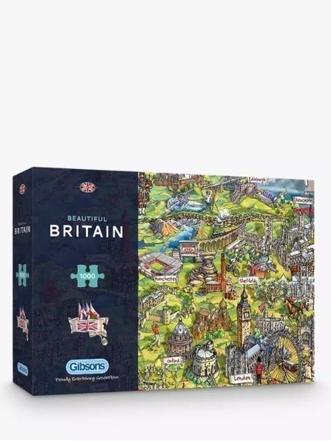 Beautiful Britain UK Map Jigsaw 1000pc Puzzle 1