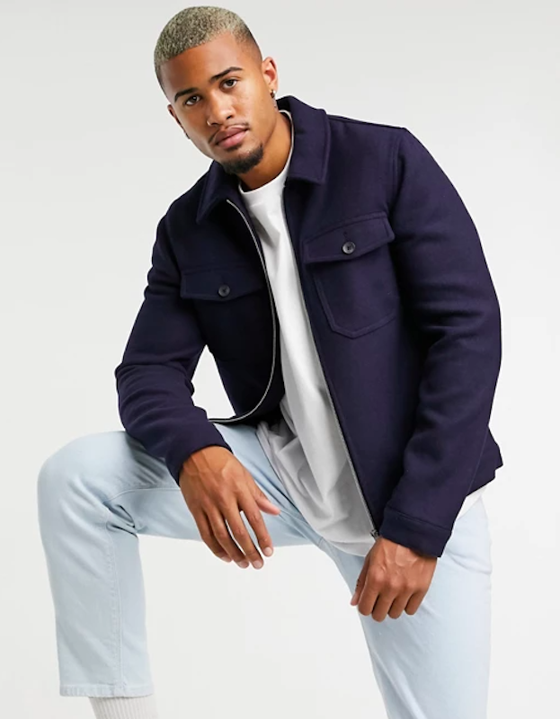 Wool Mix Harrington Shacket 1
