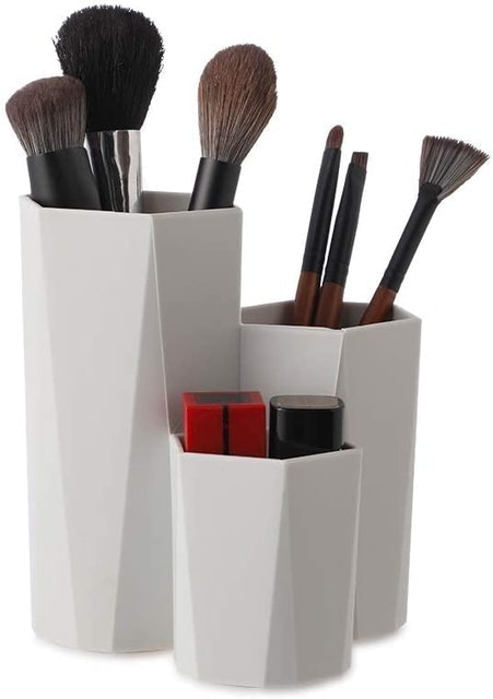 Grey Makeup Brush Holder 1