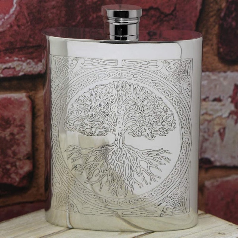 1. English Pewter Company Tree of Life Hip Flask 3