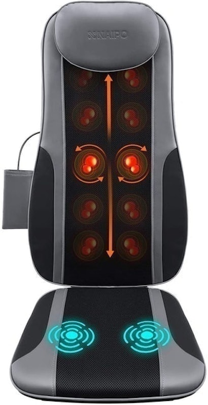 Shiatsu Back Massager Chair Seat Cushion with Heat and Vibration Function 1