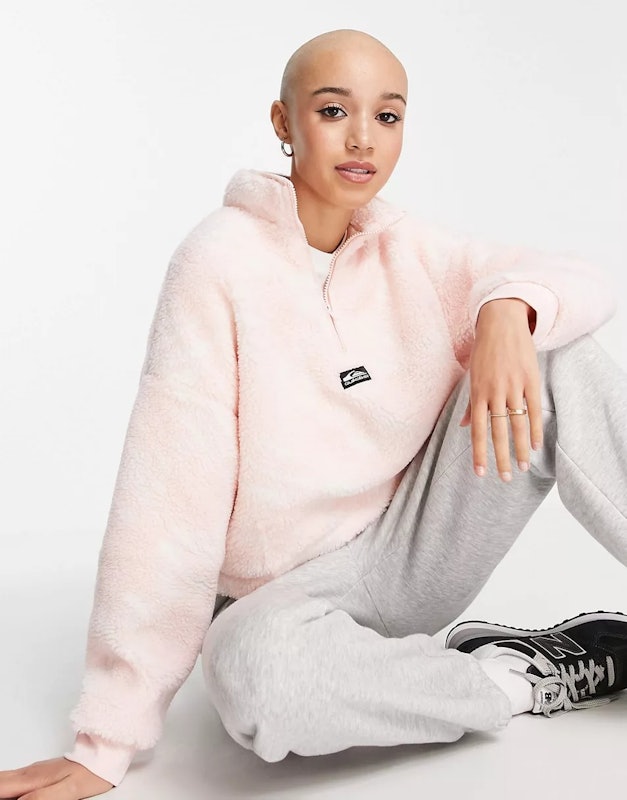 Popcorn Borg 1/4 Zip Cropped Fleece 2