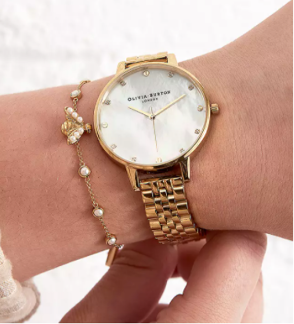 Faux Pearl Bee Gold Bracelet 2