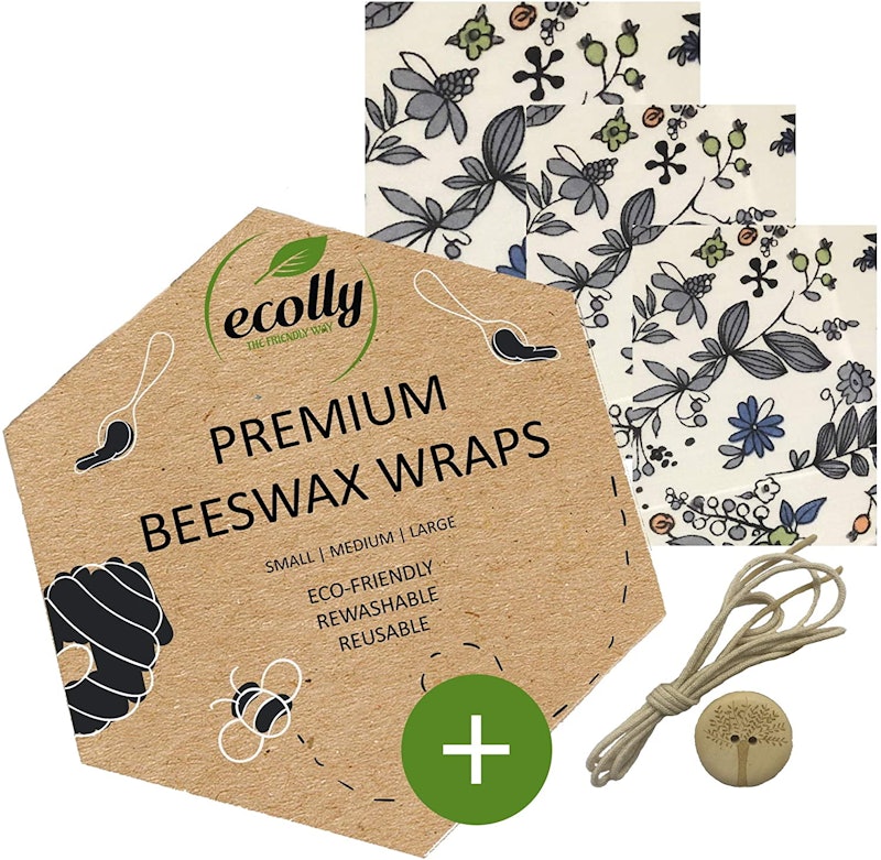 7. Bumblebee Wrap Set of Beeswax Wraps With Button 1