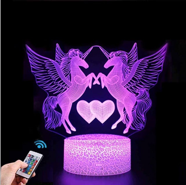 Unicorn 16 colour 3D Night Light  1