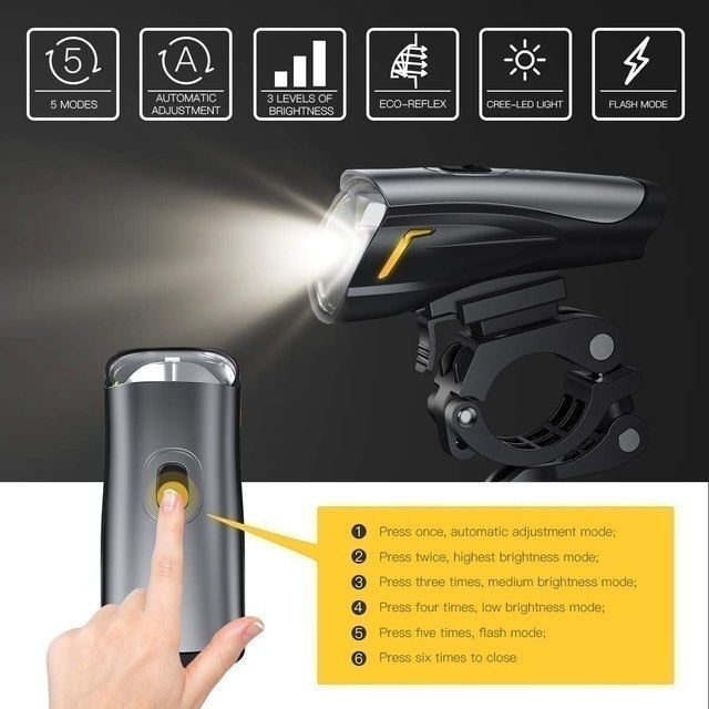 Smart Brightness Bike Light Set 3