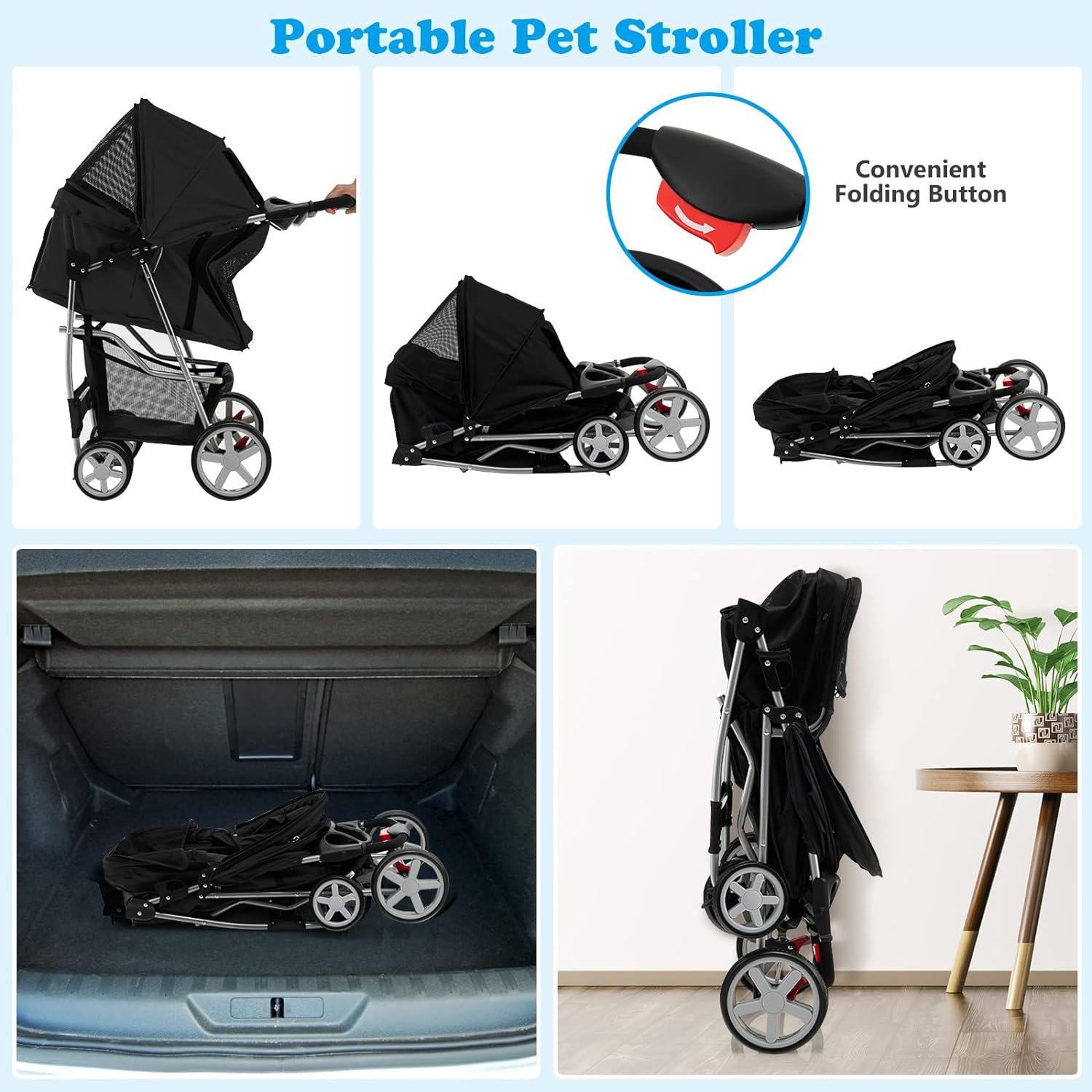 Folding Pet Stroller 3