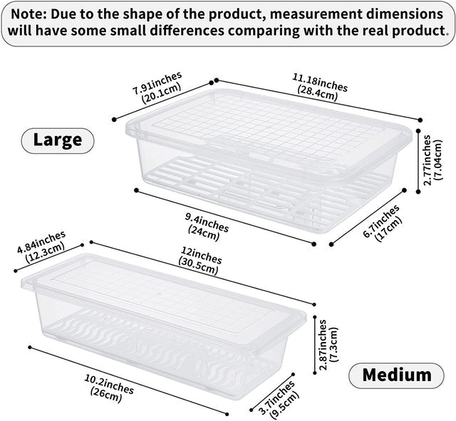 Stackable Food Storage Containers with Drain Plates and Lids 4