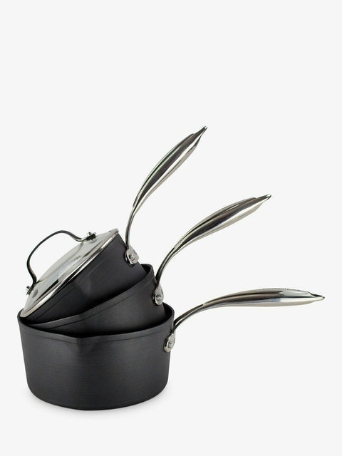 Neverstick3 Professional Non-Stick Lidded Saucepan Set 2