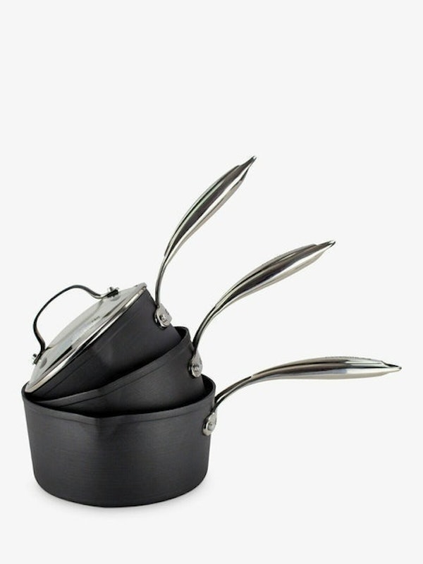 Neverstick3 Professional Non-Stick Lidded Saucepan Set 2