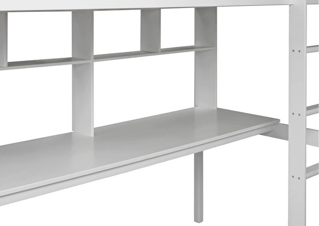 Mia High Sleeper Bed Frame, Desk & Shelves 4