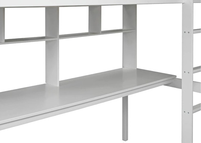 Mia High Sleeper Bed Frame, Desk & Shelves 4