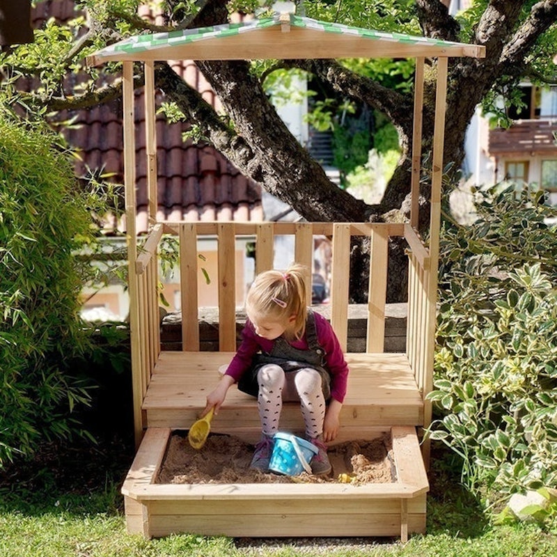 Wooden Veranda and Outdoor Sandbox 2