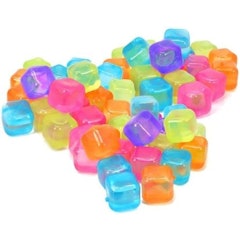 Multicoloured Reusable Plastic Ice Cubes