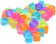 Invero Multicoloured Reusable Plastic Ice Cubes 1