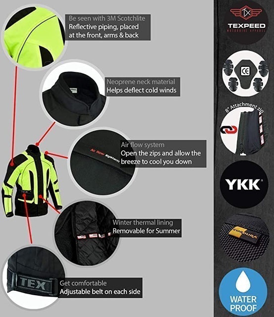 Waterproof Armoured Motorcycle Jacket 3