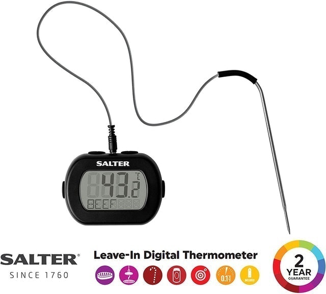 Leave-in Stainless Steel Digital Kitchen Thermometer 2
