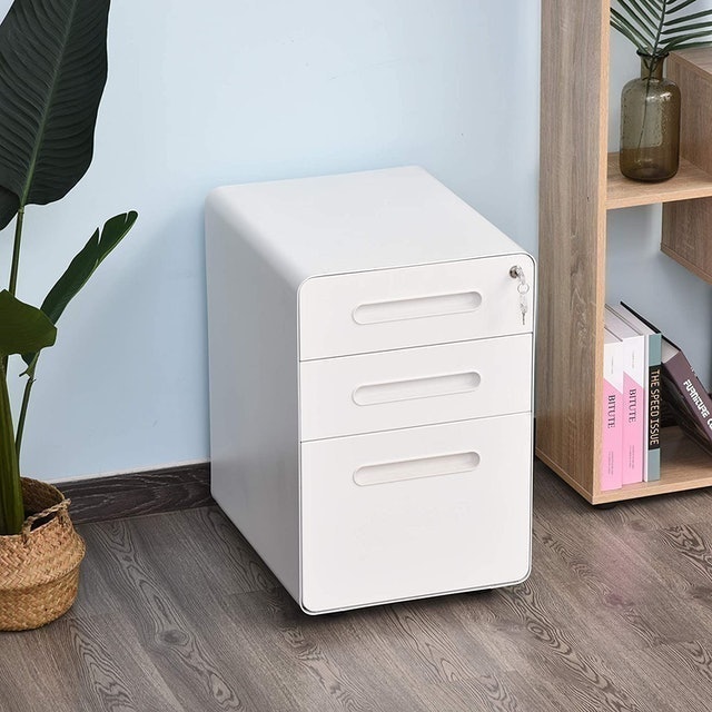 Fully Assembled 3-Drawer Mobile File Cabinet  4