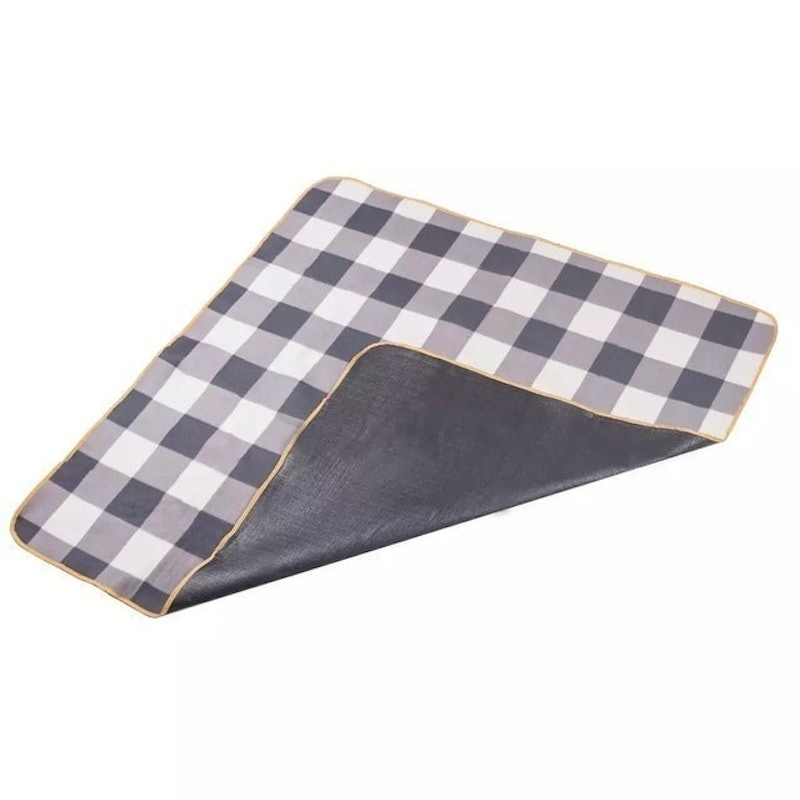 Curated Fleece Check Picnic Rug 2