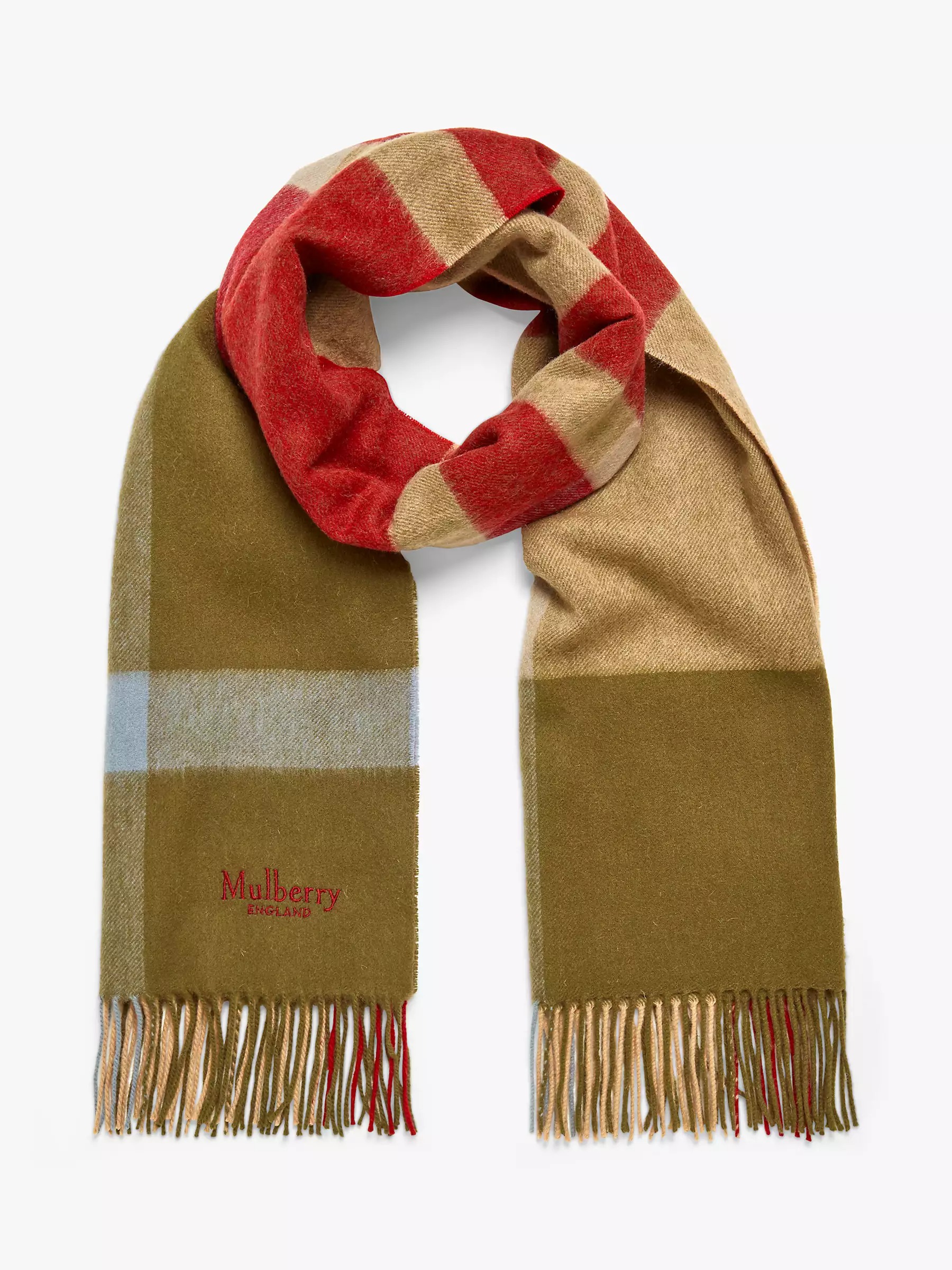 Large Check Lambswool Scarf 3