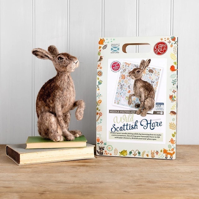 Wild Scottish Hare Needle Felting Kit 4