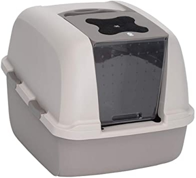 Curver petlife covered outlet pet litter tray black