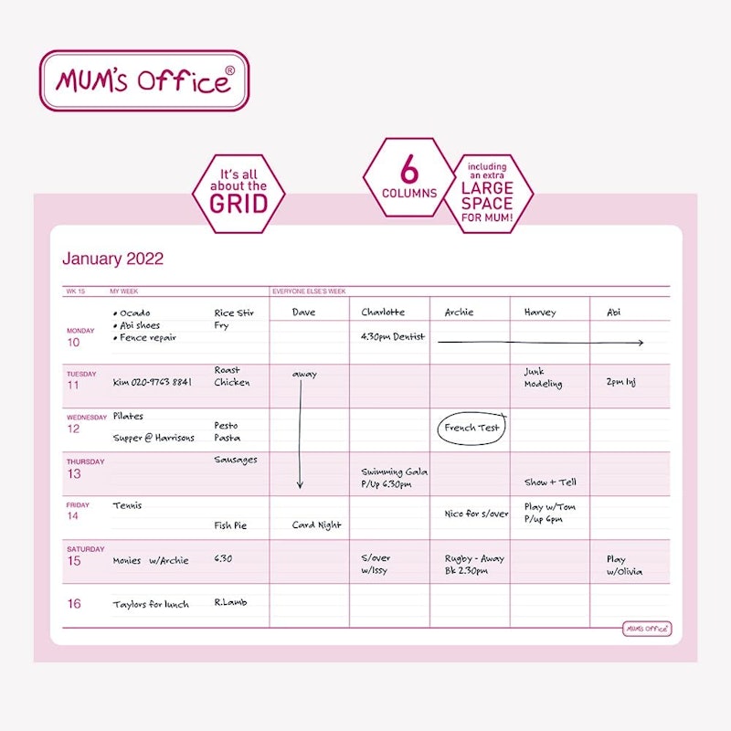 Mum's Weekly School Year Calendar 3