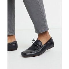 Driving Shoes in Black Soft Leather
