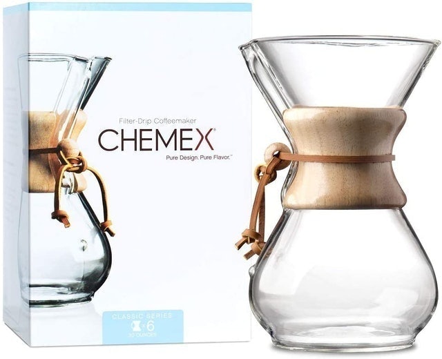 6-Cup Wood Neck Coffee Maker 1