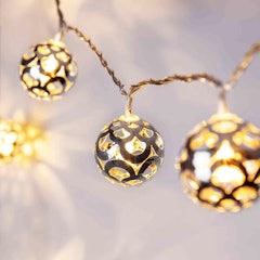 3. Lights4fun Decorative Silver Ball Fairy Lights