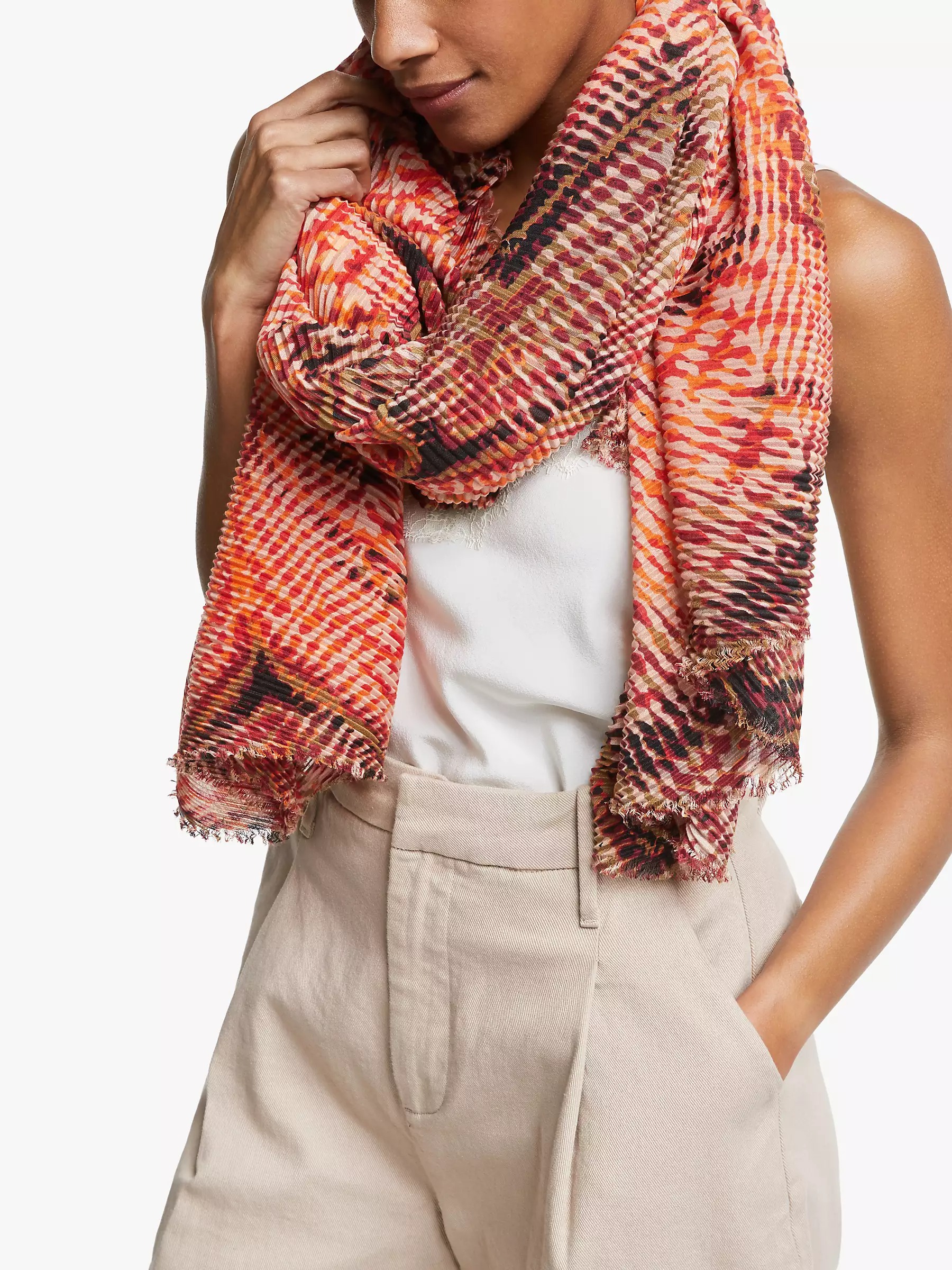 Safari Textured Pleat Scarf 2