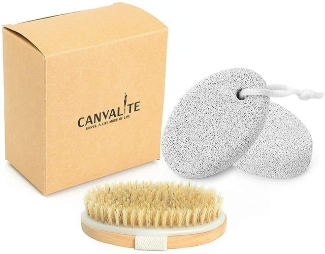 Pumice Stones with Dry Bath Brush 1