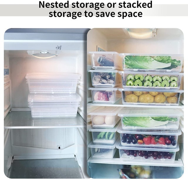 Stackable Food Storage Containers with Drain Plates and Lids 3