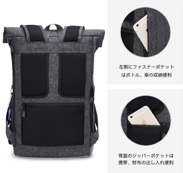 Roll Top Laptop Backpack 2