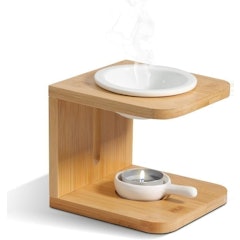 Wood and Ceramic Scented Wax Melt Warmer